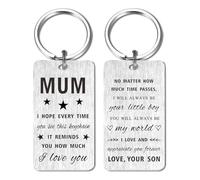 Mum Gifts from Sons- Birthday Keyring Gift for Mum from Son- Mum Christmas Valentine's Mother's Day Easter Presents
