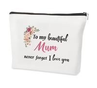 Mum Gifts,Mothers Day Birthday Mum to Be Bonus Meaningful Happy Ideas Pregnancy Thanksgiving Christmas Valentines Gifts,Present for Mummy Happy First Mothers Day from Daughter Son Makeup Bag