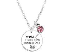 Mum Gifts Mummy Gift Mother’s Day Gift From Daughter Son Mum Gift Christmas Birthday Gift For Mother Mum I Want To Hear Your Story Mum Necklace Gifts (Hear Your Story)