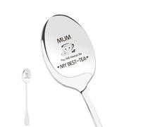 Mum Gifts, Presents for Mum Stainless Steel Spoon, Infusing Silent Love into Every Meal, Engraved Long Handle Mum Birthday Gifts,Practical Daily Spoon for Tea Coffee Dessert at Home or Work
