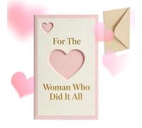 Mum Greeting Card - Romantic Hand Written Postcard With Envelope,Thanksgiving Card And Love For Mom - For Women, Daughters, Wives Birthday New Year Home Indoor And Outdoor