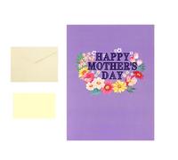 Mum Greeting Cards - Elegant Mother's Day Card | Cute Cards for Mom | Pop Up Cards for Women | With Message Note and Envelope, 15 x 20 cm/5.9 x 7.8 Inches Sculp Blessings