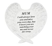 Mum Guardian Angel Heart Wings Graveside Memorial Plaque Ornament