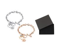 Mum Heart Toggle Bracelet made with Crystals from Swarovski®: One of Each/Two