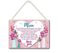 Mum I'm So Lucky to Have You As My Mum Tin Hanging Plaque Gift Idea PA072