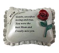 Mum Large Red Rose Memorial Pillow Tribute Graveside Ornament Tribute Plaque Crematorium