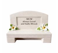Mum Memorial Bench Plaque 17x13x7cm Graveside Ornament Gift Loved Missed