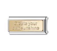 Mum Mom Dad Family Friend Superlink Long Double Size Width Love Birthday 9mm Italian Link Charm Compatible With Nomination Bracelet Womens (Create Your Own Sunshine Gold Superlink)
