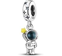 Mum Mom Dog Love Heart Angel Safety Chain Roses Flower Mother Daughter Charm Bead Pendant Sterling Silver 925 Compatible With Pandora Charm Moments Bracelet (Astronaut Spaceman)