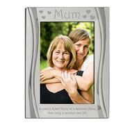 Mum, Mother, Photo Frame, Silver Plated, Silver, Engraved with "Mum" on the top of the Frame and "In every heart there is a special place, that only a mother can fill" Engraved on the bottom. Mother Mum Birthday Gift Present