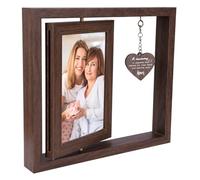 Mum Photo Frame, Mothers Birthday Gifts Rotating Wooden Photo Frame Present for Mum from Daughter Son, Mummy Birthday Gifts for Her, Heartfelt Thanksgiving Christmas Mothers Day Home Decor Gift