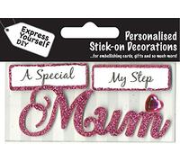 Mum (Pink) Caption Topper - Self Adhesive Greeting Card Craft Embellishment Sticker Set for Card Making, Gift Wrapping, Scrapbooking, Paper Crafts and DIY Projects - Express Yourself MIP