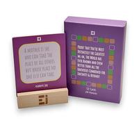 Mum Quote Card Gift Box with Wooden Holder - 52 Cards, 104 Messages | “Proof You’re the Greatest Mum - For Infinity and Beyond” | Thoughtful Gift for Birthday, Mother’s Day, Christmas