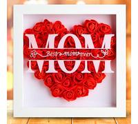 Mum Rose Flower Shadow Box Frame 23X23cm Picture Frame Gifts for Mum Anniversary Mother's Day Birthday