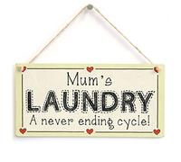 Mum’s Laundry Never Ending Cycle Sign, Laundry Decor
