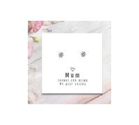 Mum Thanks For Being My Best Friend - Earrings & Message Card KDMD Rose One Size