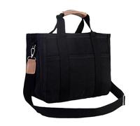 Mum Tote Diaper Bag, Mom Bag for Free with Compartment, Multi-Pocket Canvas BagElegant Design: This mum tote bag has a simple and casual look that adds, Black, riferimento alla descrizione, Reference