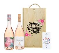 Mum Whispering Angel Rosé & The Beach Rosé Gift Set - 2 x 75cl | Premium Provence Rosé Wine Gift for Mum