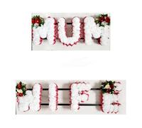 MUM WIFE Artificial Silk Funeral Flowers Tribute Letters Wreath Memorial