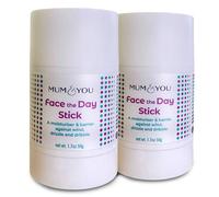 Mum & You Baby Face the Day Stick - 2 Natural baby Moisturiser Sticks with Sunflower, Coconut Oil & Shea Butter, Soothes Eczema, Dribble Rash, Skin & Teething Protection-For Babies, Kids & Family