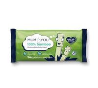 Mum & You Bamboo Baby Wipes Multipack - 100% Biodegradable Wet Bamboo Wipes, 99.4% Water| Ideal for Sensitive Newborn Skin, Baby Wipes Bulk, Wet Tissue (Pack of 1 (54 Wipes))
