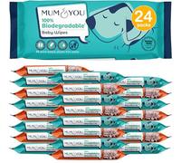 Mum & You Biodegradable Baby Wipes Multipack, 1,334 Wet Wipes (24 Packs) | 99.4% Water | Plastic Free and Eco Friendly Wipes | Recyclable Packaging | Suitable for Newborn Sensitive Skin