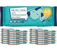 Mum & You Biodegradable Baby Wipes Multipack, 2,688 Wet Wipes (48 Packs) | 99.4% Water | Plastic Free and Eco Friendly Wipes | Recyclable Packaging | Suitable for Newborn Sensitive Skin