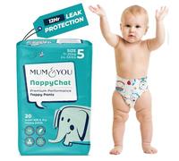 Mum & You Eco Friendly Baby Nappies- Premium Size 5 Nappy Pants (11-25 KG), 20 Count, Pull Up Training Pants. Day & Night Nappy | 12-Hr Leak Protection with Wetness Indicator & Rash-Free Baby Diaper