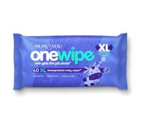 Mum & You Onewipe- XL Extra Large Wipes, 100% Biodegradable Wet Wipes, 99.4% Water Wipes for Sensitive Skin, 30% bigger, Wet Wipes for everyone, babies and adults, (1 Pack (40 Wipes))