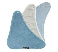 Mum2Mum Bandana Wonder Bib Multipack in Denim/Baby Blue/Stone
