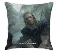 Mumany You're Finally Awake Bedroom Couch Sofa Square Pillow Case Home Decorative Throw Pillow Covers 18x18 Inch