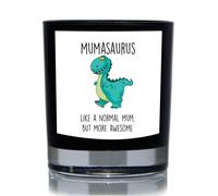 Mumasaurus, Like A Normal Mum But More Awesome, Dinosaur Funny 20cl Candle 60 SECOND MAKEOVER Black One Size