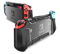mumba Case for Nintendo Switch Robust Protective Hybrid TPU Handle Case Cover [Blade Series] Compatible with Nintendo Switch Console and Joy-Con Controller (Black)