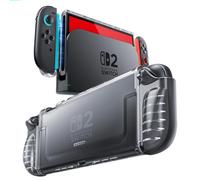 Mumba Clear Case Designed for Switch 2 2025, Crystal Protective Clear Cover with Quick-Release Joy-Con Design and TPU Grip Compatible with New Switch 2 7.9 Inch Console (Frost)