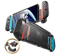 Mumba Dockable Case Designed for Nintendo Switch 2 2025, [Blade Series] TPU Grip Protective Cover Accessories Compatible with Switch 2 7.9 Inch and Quick-Release Joy-Con Design (Blue/Red)