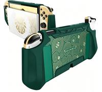 mumba Dockable Case for Nintendo Switch OLED 2021, [Blade Series] TPU Grip Protective Cover Accessories Compatible with Nintendo Switch OLED 7 Inch and Joy-Con Controller (Viridian)