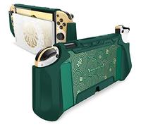 mumba Dockable Case for Nintendo Switch OLED 2021, [Blade Series] TPU Grip Protective Cover Accessories Compatible with Nintendo Switch OLED 7 Inch and Joy-Con Controller (Viridian)