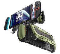 mumba Dockable for Nintendo Switch 2 Case with Flip Stand, [Titan] Ergonomic Switch 2 Grip Protective Cover Holds 5 Game Cards & 2 TF Cards TPU Accessories and Quick-Release Joy-Con Design (Guldan)