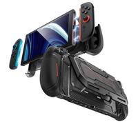 Mumba Dockable for Nintendo Switch 2 Case with Flip Stand, [Titan] Ergonomic Switch 2 Grip Protective Cover Holds 5 Game Cards & 2 TF Cards TPU Accessories and Quick-Release Joy-Con Design