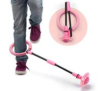 mumba Kids Foldable Ankle Skip Ball Flash Jump Colorful Sports Swing Ball, Fitness Jump Rope Fat Burning Game for Adults and Children (Pink)