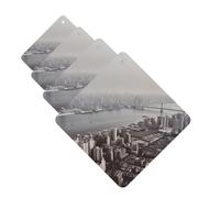 Mumbai city Car Air Fresheners Cards Set of 4 Pieces Personalized Car Fresheners Gifts for Men Women Auto Aromatherapy Tablets Hanging Scented Cards for Wardrobe Bathroom