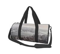 Mumbai city Duffle Bag for Women Men Personal Item Travel Bag Canvas Weekender Overnight Bag Lightweight Sports Tote Gym Bag Carry On Luggage Bag, Black, One Size