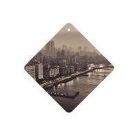 Mumbai city of dreams Car Air Fresheners Cards 4 Pcs Long Lasting Car Fresheners Gifts for Men Women Auto Aromatherapy Tablets Hanging Scented Card Rearview Mirror Pendant - Lavender Scent