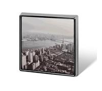 Mumbai City Square Lapel Pin Women's Novelty Buttons & Pins Metal Badge Cute Brooch Pin Retro Pinback Badge Fashion Bag Pins for Hat Backpacks Tie Suit Wedding Party Accessory