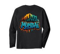 Mumbai Graffiti with Skyline Long Sleeve T-Shirt