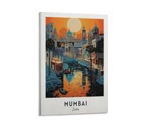 Mumbai - India City Asia Travel Prints Wall Art Posters And Prints Travel Gift Home Decor Wall Art on Canvas 16x24inch(40x60cm)