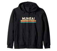 Mumbai India City Name Classic Vintage Colors Design Zip Hoodie