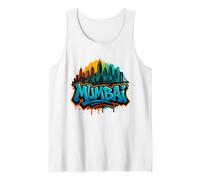 Mumbai, India Graffiti Street Art Skyline Tank Top