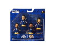 Mumbai Indians Limited Edition Collectibles - Set of 4 Premium 3-Inch Display Pieces, Featuring 360° Rotatable Heads, Ideal for IPL Fans and Cricket Memorabilia Collectors