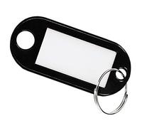 mumbi 1 x key fob key tags can be written on keyring for labelling, black.